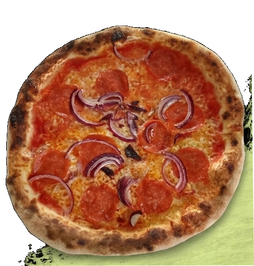 Salami und Zwiebel
